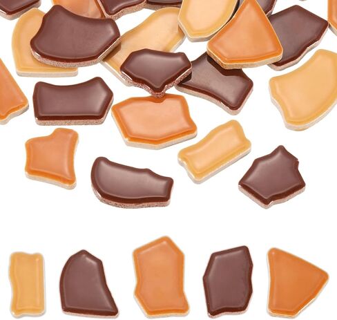 PATIKIL 500g/1.1LB Irregular Ceramics Mosaic Tiles, 0.79"-1.57" Mosaic Stained Tile Broken Porcelain Pieces Stones Bulk for DIY Craft Making Home Decoration, Light Blue in Kuwait