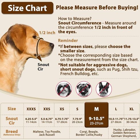 Crazy Felix Dog Muzzle Anti Eating for Small Medium Large Dogs, M, Black in Saudi Arabia