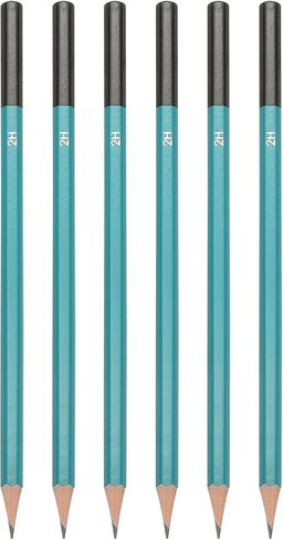 PATIKIL 2B Drawing Pencils for Sketching, 6PCS Sketch Pencils for Drawing Art Pencils Graphite Wood Pre-sharpened for Drawing Sketching Artist, Hexagonal, Black Refill, Green/Black Pole in Kuwait