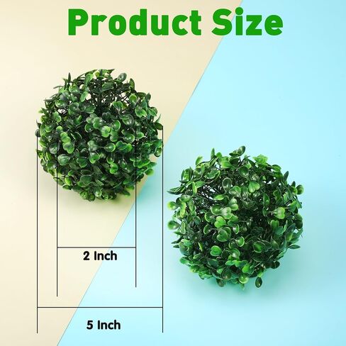 Hotop 4 Pcs 15.7 Inch Artificial Plant Topiary Ball 4 Layers Garden Spheres Boxwood Balls Artificial Topiaries Spheres Decorative Balls for Backyard, Balcony, Garden, Wedding and Indoor Outdoor Decor in Kuwait