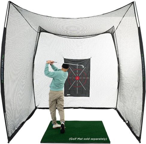 Hitting Net 10' x 7' with Target Knotless Golf Net for Indoor and Outdoor Practice - Arrives Ready to Assemble and Use in Kuwait