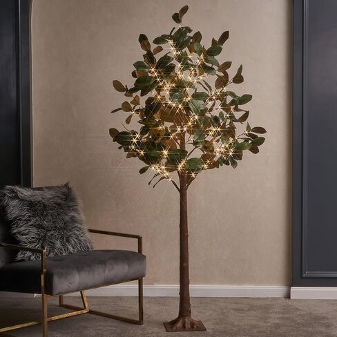 Fudios مضاءة أشجار الزيتون الاصطناعية 4ft 160 LED ضوء خرافية للديكور داخل الخارج، مضاءة شجرة وهمية أضواء خضراء كهربائية لعيد الميلاد الزفاف عطلة ديكور المنزل in Kuwait