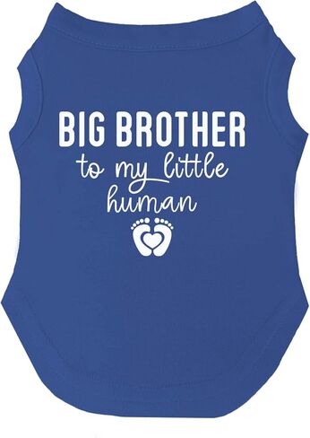 Big Brother to My Little Human Dog Tee Shirt Sizes for Puppies, Toys, and Large Breeds (Red, X-Large 167) in Kuwait