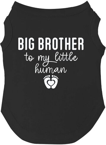 Big Brother to My Little Human Dog Tee Shirt Sizes for Puppies, Toys, and Large Breeds (Red, X-Large 167) in Kuwait