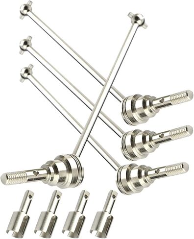 Drive Shaft CVD Upgrades Part for 1/16 e-revo #7151X, 4pcs Front Rear Harden Steel #45 Upgrades Parts Hop-up,Silver in Kuwait