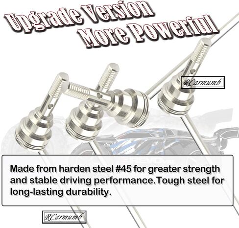 Drive Shaft CVD Upgrades Part for 1/16 e-revo #7151X, 4pcs Front Rear Harden Steel #45 Upgrades Parts Hop-up,Silver in Kuwait