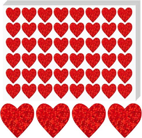 Anwyll Heart Stickers,Watercolor Heart Sticker,1.5Inch Love Sticker,Self-Adhesive Valentines Day Hearts Stickers,Hearts Shape Stickers for Kids Classroom Reward Envelope Seal Birthday Wedding(480Pcs) in Kuwait