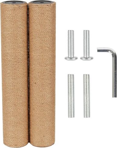 7.4cm 2.91in Diameter Cat Tree Scratching Post Replacement Jute Pole Parts for Cat Tower (15.75in/40cm, M10*2poles) in Kuwait