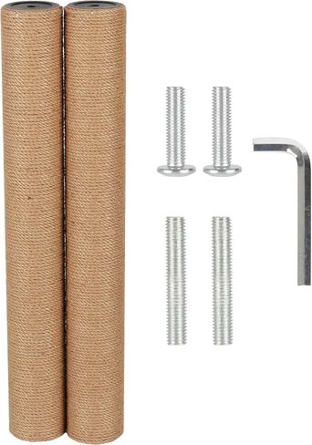 7.4cm 2.91in Diameter Cat Tree Scratching Post Replacement Jute Pole Parts for Cat Tower (15.75in/40cm, M10*2poles) in Kuwait
