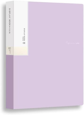 Presentation Book Binder with 40 Clear Plastic Sleeves - 40 Pockets A4 Portfolio Folder with Sheet Protectors Display 80 Pages for Documents Artwork Certificates Photos Reports - Yellow in Kuwait