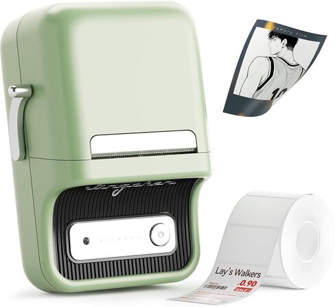 Niimbot B21 Pro Sticker Printer ، 300DPI ، تطبيق ممتع ، طابعة ملصقات محمولة ، صانع ملصقات بلوتوث للملاحظات ، سجل القصاصات ، الصورة ، المنظمة الرئيسية (أخضر) in Kuwait