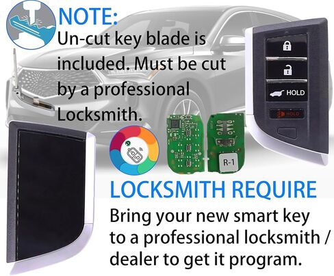 Smart Key Fob for Acura RDX 2022-2023, Alliskeys Proximity Key Fob Replacement for Acura 2022-2023 KR5TP-2 A3C0732480000 72147-TJB-A31 DRIVER2 in Kuwait