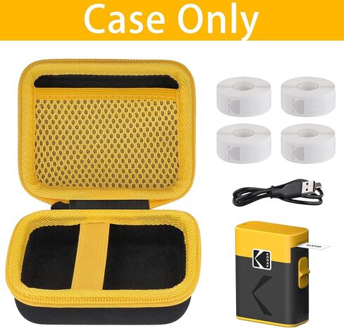 استبدال حالة Khanka Hard Case لجهاز صانع الملصقات Kodak Label Era M50 ، Case فقط (أصفر) in Kuwait