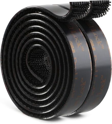 قفل مزدوج SJ3550 قابلية قابلة لإعادة التثبيت 0.5 '' × 3ft شريط التثبيت الثقيل الأسود لاصق قوي مع رؤوس متشابكة على شكل فطر للاستخدام الداخلي والخارجي in Kuwait