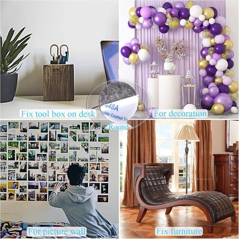 AIHPULUY Double Sided Mounting Tape,100 PCS Pre-Cut Foam Tape,Include Squares Strips Dots,Strong Sticky Pad,Adhesive Tape Heavy Duty for Wall Hanging Stick Photos Acoustic Panel Poster(Black) in Saudi Arabia