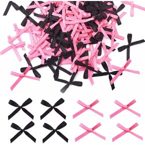 100 PCS Mini Satin Ribbon Dows ، أقواس وردية صغيرة ، أقواس الشريط الديكور ، أقواس Toff Twist لإكسسوارات الشعر ، الحرف اليدوية للخياطة ، الأزياء ، ديكور الحذاء الحزبية الحلي.