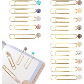 Adlemaker 15pcs إشارة مرجعية ملونة من مقاطع الورق مع تصميمات أحجار الكلام الجولة للملحقات المخطط ، كتب دفاتر ، كتب القصاصات ، المكتب ، المدرسة
