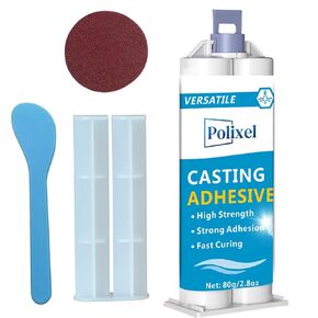 Super Metal Glue Heavy Duty Waterproof Epoxy Resin Casting Adhesive for Metal, Plastic, Steel, Glass, Cars, Ceramics High Strength Bonds Repair Glue for Leak Sealing & Welding - 2.8 oz/80g