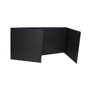 منتجات Flipside 12 "× 48" دراسة الرغوة السوداء ، لوحات الخصوصية ، وخصوصية الطالب ومركز التركيز للفصول الدراسية ، مقسم مكتب Cubby للاختبارات ، مصنوعة في الولايات المتحدة الأمريكية - 24 حزمة