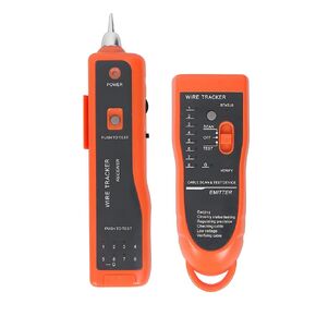 Ethernet Network Toner RJ11 RJ45 Network Cable Tester LAN Tracker Wire Finder Cat5 Cat6 with 2 Network Wire Stripper Toolkit Orange