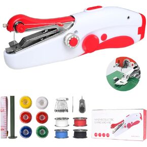 Handheld Sewing Machine, Mini Portable Electric Sewing Machine for Beginners Adult, Easy to Use and Fast Stitch Suitable for Clothes,Fabrics, Cutains,DIY Home Travel