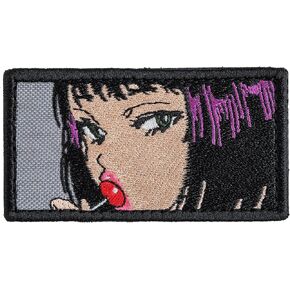 Anime Girl Lolipop Tactical Funny Morale Patch for Hats, Vests, Jeans, Backpacks, All Clothes, and Gear - Highly Durable and Incredibly Resistant to Fading and Tearing - 3.2 x 1.7 in