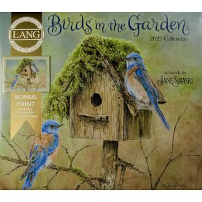 Lang Birds in the Garden 2025 Special Edition Full-Size Wall Calendar + Bonus