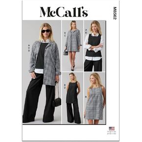Miccall's Misses 'Olcyless ، فستان ، سترة وسراويل خياطة حزمة خياطة ، رمز التصميم M8562 ، 6-8-10-12-14 ، متعدد الألوان ، متعدد الألوان