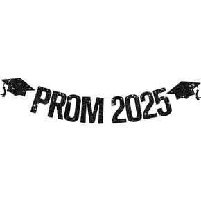 3 String Glitter Black Graduation Cap Garland, Pre-strung, 2025 Graduation Celebration Party Decoration Banner,Class of 2025 Decor,Congrats Grad Graduation Photo Background