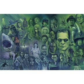 الدهانات بأرقام للبالغين والأطفال شخصيات أفلام الرعب صور 50 × 40 سم