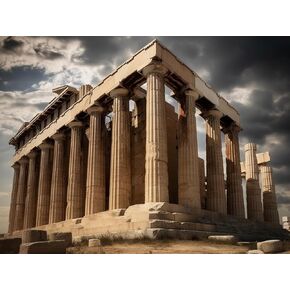 BETEPEFET DIY 5D Diamond Art Kits مجموعات الطلاء للبالغين Acropolis من Athens Parthenon Temple العمود القديم Stone Stone Trip Trip Decor