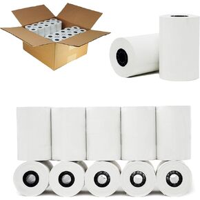 (50GSM - 50 Shrink Wrap) 3 1/8" x 119' Thermal Cash Register Paper First Data FD100 FD200 FD300 BPA Free Thermal Paper Rolls BuyRegisterRolls.