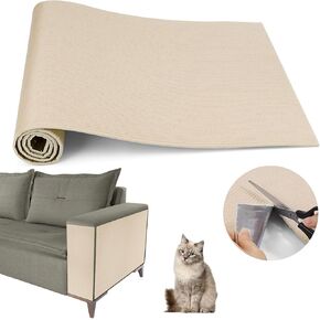 حصيرة خدش القط المطورة ، 39 "x15.7" ، لوحات الخدش ذاتية اللصق ، حصيرة خدش القط ، القطع الحرة ، واقي الأثاث الخدش القط للجدار ، والأبواب ، والأريكة (أبيض كريمي)