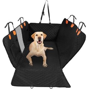 غطاء مقعد سيارة Moclever Dog للمقعد الخلفي-أرجوحة سيارة Dog Dog مقاومة للماء 600D مع نافذة شبكية ، جيوب تخزين ورفاهات جانبية ، واقي مقعد للحيوانات الأليفة غير المنقولة للسيارات وسيارات الدفع الرباعي والشاحنات