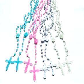 96 PCS Cross Beads Beads Beads Beads Beads Church Curch Cross Easter Gift Decorative Party Supplies 4 Colors