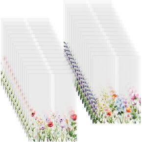 100 PCS زفاف السترات البريوم الجزء الأكبر لدعوات 5 × 7 دعوات فيلوم إكسسوارات دعوة زفاف أدوات إدراج بطانات لدش الزفاف للاستحمام طفل عيد ميلاد الأم (وردة)