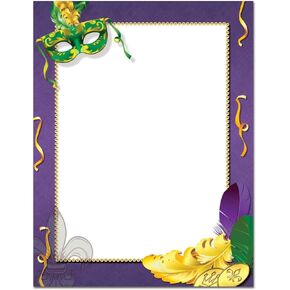 Mardi Gras Letterhead Laser & Inkjet Perter ، 25 Pack