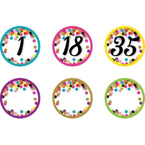Teacher Created Resources® Confetti Numbers Magnetic Accents, Pack of 42