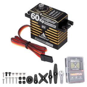 HobbyPark Waterproof 828oz 60kg عزم الدوران العزم العزم المرتفع بفرش 8.4v HV Servo Gear Digital Servo قابلة للبرمجة ل 1/8 1/10 1/12 RC Crawler
