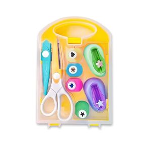 Creative Kids DIY Puncher Craft Set, Craft Scissors and Hole Punch Set, Paper Hole Puncher for Kids, Fun Hole Puncher Shapes for Kids, Craft Hole Punch Shapes Set, Shape Cutters for Crafts