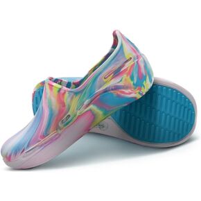 Anywear Streak Step-in Nurse Shoes for Women and Men, Oil- and Slip-Resistant EVA Kitchen Shoes, Work Shoes