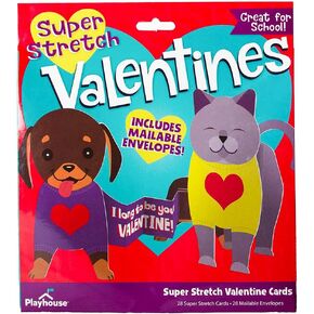 Playhouse Sticker Fun Dog House Puppy Stickers 28 Card Super Valentine Exchange Pack for Kids in Kuwait