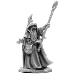 Arakus Landarzad Wizard Miniature 25mm Heroic Scale Figure Dark Heaven Bones Reaper Minister