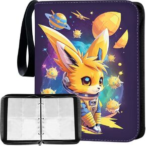 Card Binder 400-Pocket 400 حامل مع 50 أكمامًا قابلة للإزالة و 10 حزمة من حاملي البطاقات الناعمة ذات الوجهين ، و Binder TCG ، ومجلدات البطاقات الحمراء (الحديثة ، والأحمر ، والأبيض ، والأسود ،)