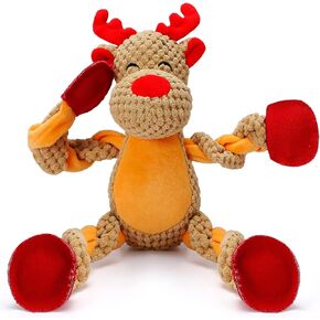 Senneny Easter Bunny Dog Toys with Squeakers, Stuffed Plush Toy Gift for Dogs Puppy, Interactive Durable Chew Toys for Large, Medium, and Small Dogs