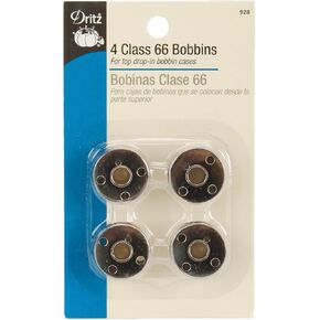 Dritz Class 66 Bobbins القابلة لإعادة الاستخدام ، 4 عدد ، المعدن