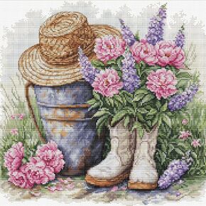 Luca-S Cross Stitch Kit Decore ، B7036 ، Cross Cross Stitch Kit للبالغين ، Needlecraft و Tembroidery Kit