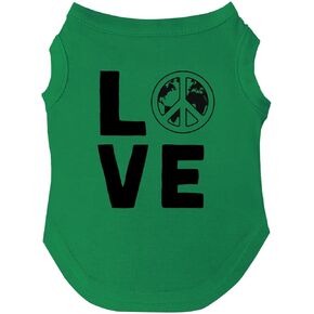 Love Earth Day Peace Sign Dog Signists for Puppies ، and Toys ، and Breads Breads (White ، Medium 1233)