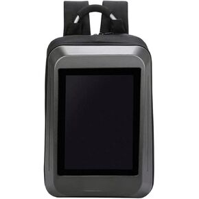 حقيبة ظهر LCD 13.3 بوصة مع شاشة وصوت متكاملة ، حقائب ظهر تقنية شاشة LED ، حقيبة شاشة رقمية ذكية مع إعلانات مكبر صوت للأعمال ، الوسائط المتعددة المحمولة