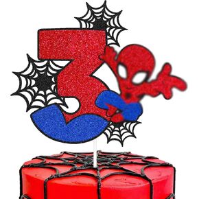 كعكة عيد الميلاد الثالثة Topper Happy 3s كعكة عيد ميلاد الديكور فيلم الرسوم الكاريكاتورية موضوع 3S Bday Cake Decor